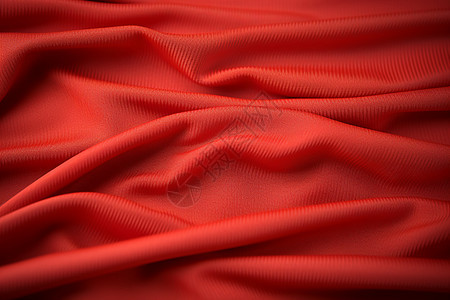 红色网格花纹布料图片