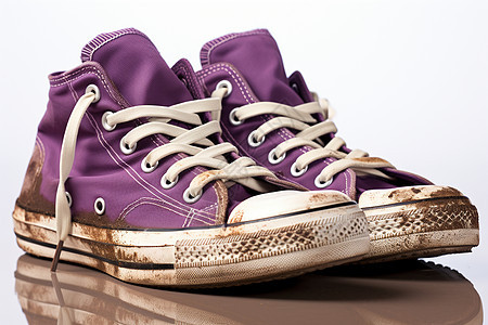 紫色帆布鞋图片