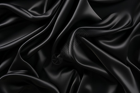 透亮的黑色绸缎高清图片