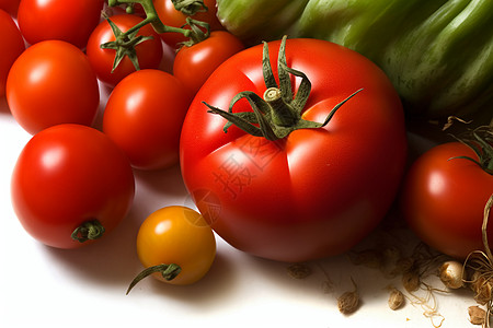 番茄的丰收之旅背景图片