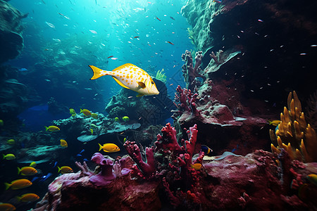 海底世界的生物背景图片