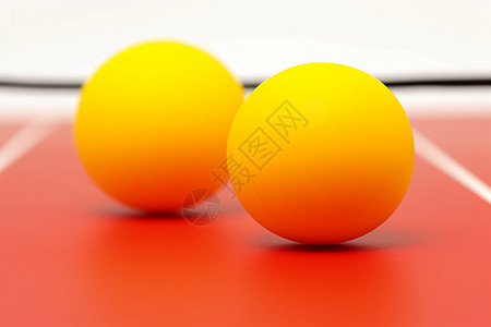乒乓球比赛乒乓球桌面上的乒乓球背景