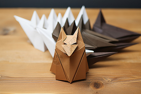 折纸艺术的狐狸模型图片