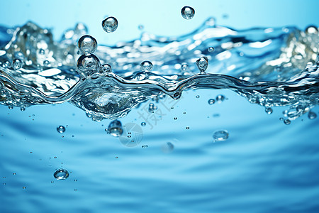 蓝色波光粼粼水中艺术图片