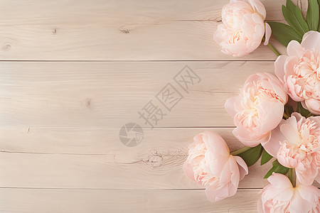 粉色木板淡粉色的花朵背景