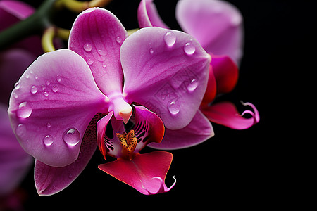 美丽的粉色兰花背景图片