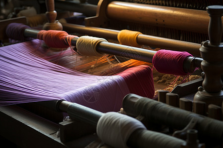 传统的丝线纺织物图片