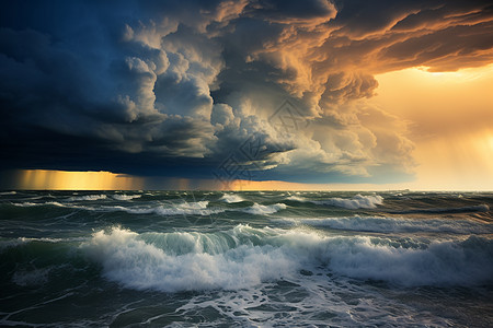 低价风暴海上暴风雨背景