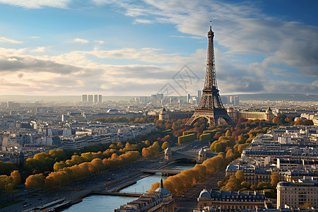 雄伟的巴黎铁塔图片