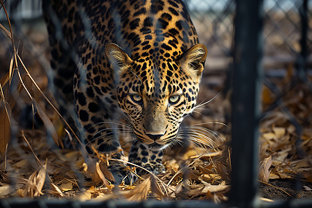 丛林中漫步的豹子图片