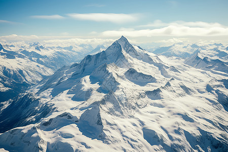蓝天下的雪山背景图片