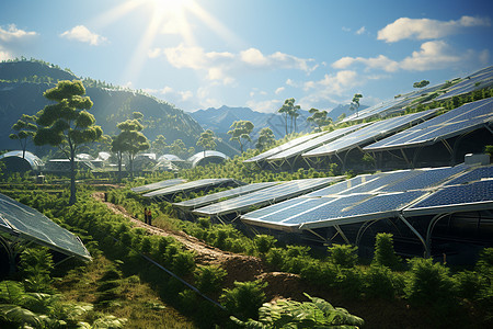 太阳能农田未来农业图片