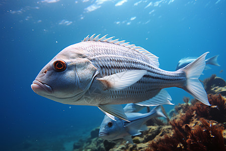 海底世界的鱼类背景图片