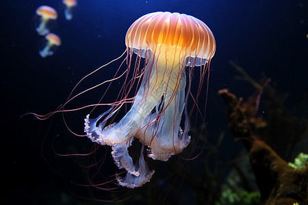 水族馆中一只水母图片