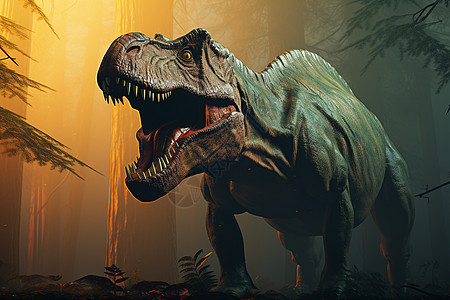 侏罗纪时代的原始恐龙图片