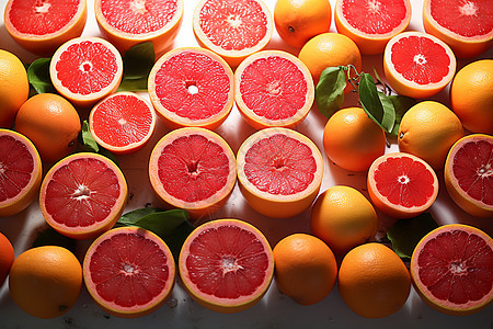 新鲜采摘的西柚水果图片