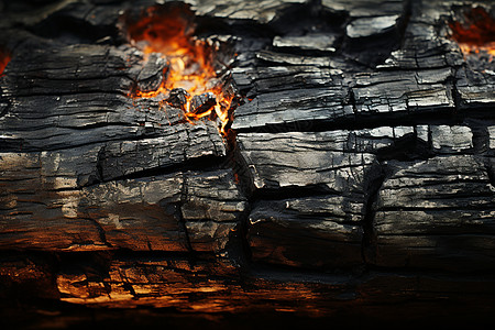 木头燃烧的痕迹图片