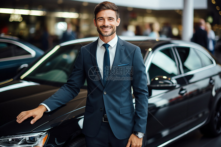 汽车销售的男人图片