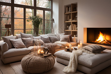 温馨舒适的客厅高清图片