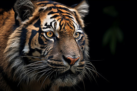 丛林里面凶猛的老虎背景图片