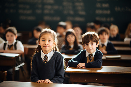 小学生们在教室里图片