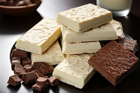 巧克力与牛奶背景图片