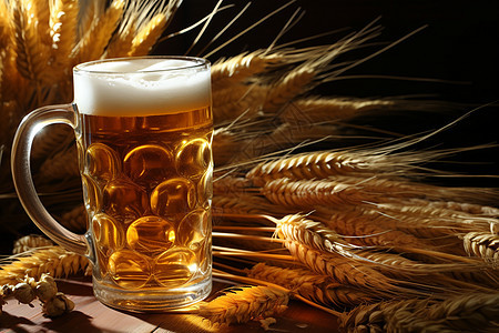 金色的静物啤酒图片