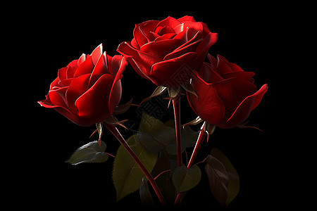 红玫瑰的诗意图片