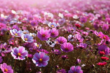 绽放的紫花花朵图片