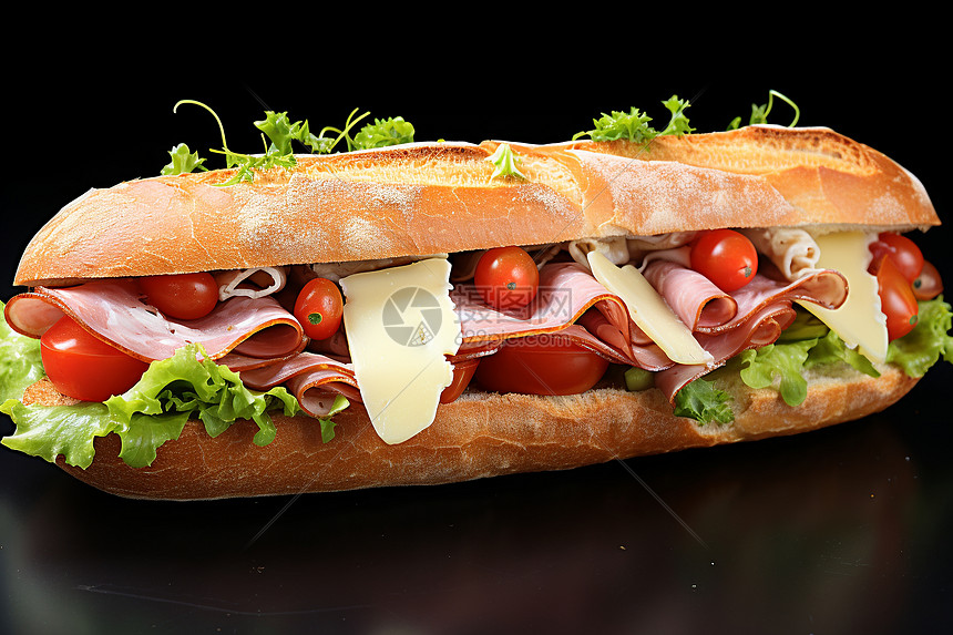 奶酪番茄三明治图片
