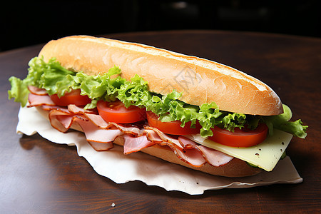 美味健康的三明治图片