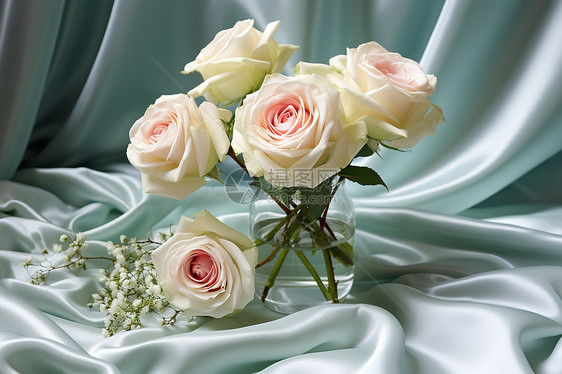 白玫瑰花束纯洁浪漫图片