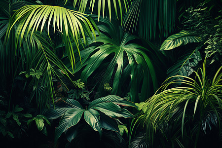 热带叶子素材丛林之叶背景