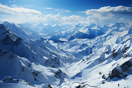 高山雪域背景图片