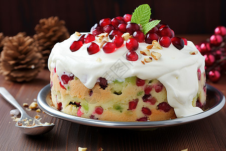 糖霜蛋糕背景图片