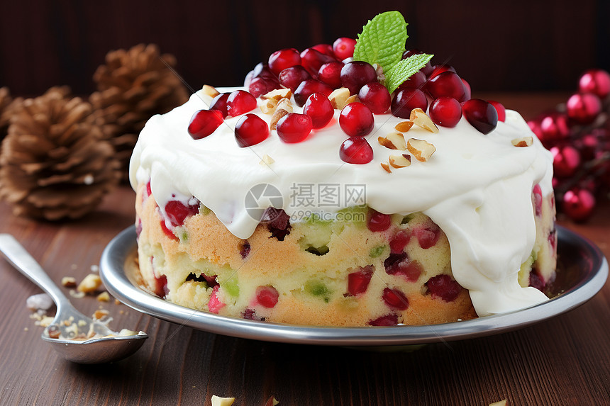 糖霜蛋糕图片