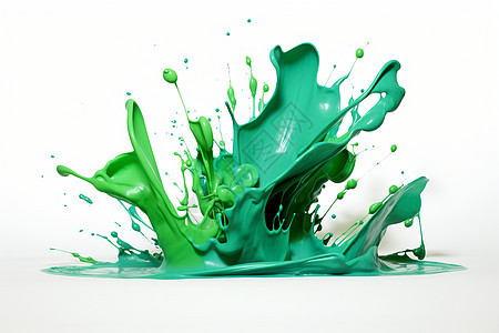 飞溅的绿色液体图片