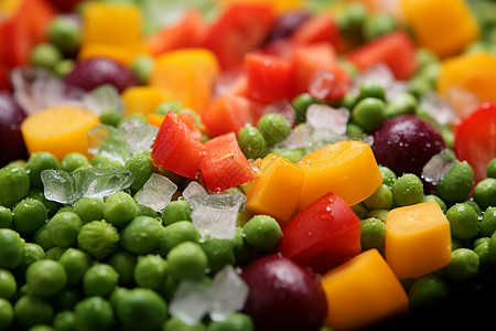 五彩斑斓的蔬菜盘图片