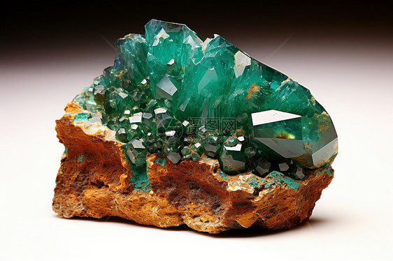 绿水晶矿石图片