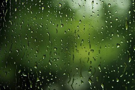 雨中潮湿的玻璃背景图片