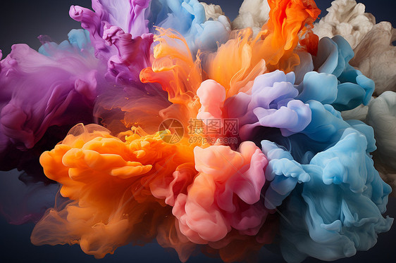 色彩漩涡抽象背景图片