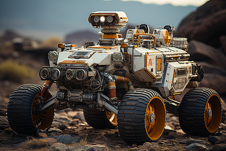 火星上的机器人背景图片