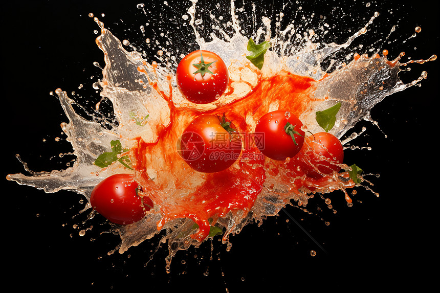 艺术番茄背景图片