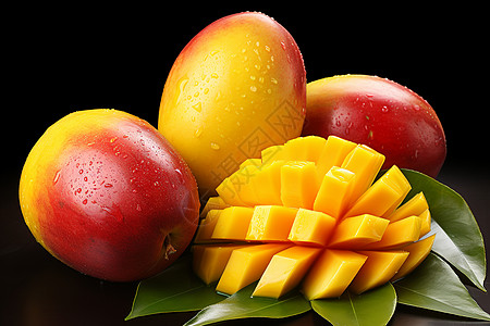 健康营养的芒果水果背景