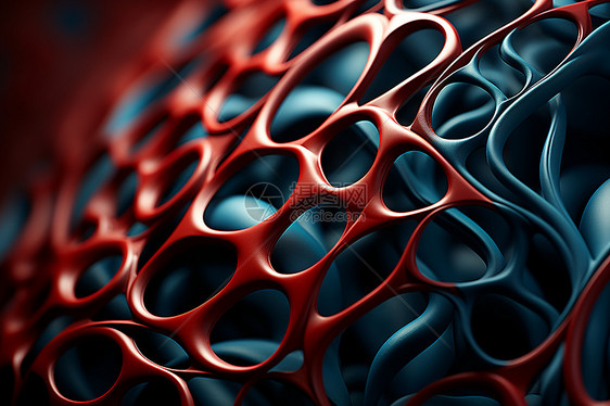 3D抽象艺术的线体组合图片