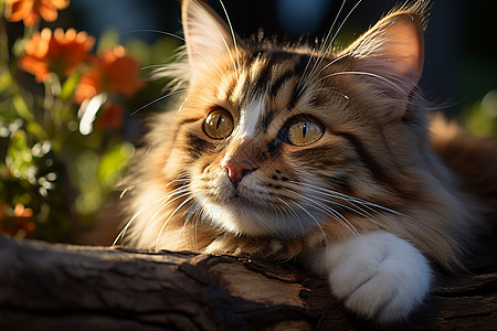 呆萌可爱的宠物猫咪背景图片