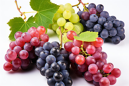 美味多汁的葡萄水果背景图片