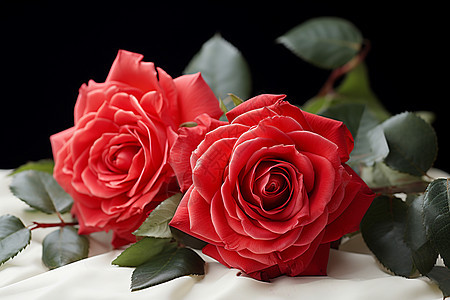 庆祝纪念日的的红色玫瑰背景图片