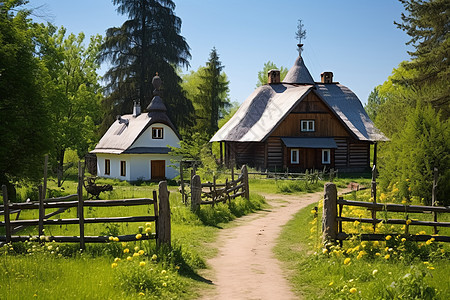 农村的小屋建筑图片