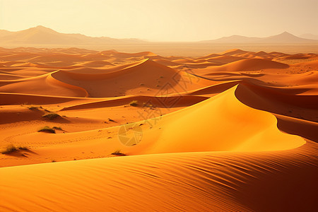 荒漠黄昏的壮丽景色图片